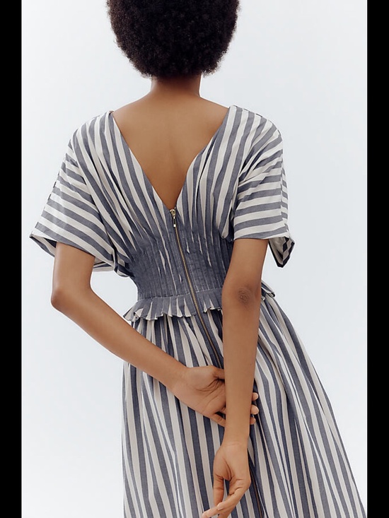 Anthropologie V-Neck Zip-Front Midi Dress - Picture 5 of 16